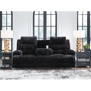 Ashley Furniture Rhine Falls Polyester Power Reclining Living Set, Onyx