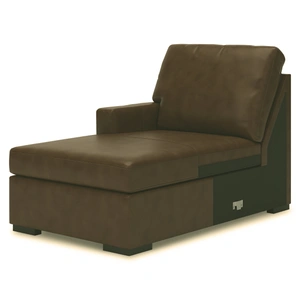 Ashley Furniture McDowlan Leather/Faux Leather 3-Piece Sectional Sofa w/Double Chaise, Coffee