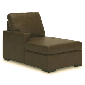 Ashley Furniture McDowlan Leather/Faux Leather 3-Piece Sectional Sofa w/Double Chaise, Coffee