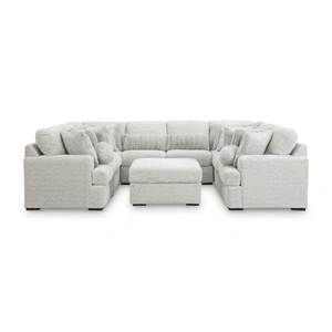 Ashley Furniture Cuddle Plush Fabric 10-Piece U-Shaped Sectional Sofa, Arctic