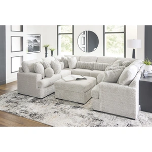 Ashley Furniture Cuddle Plush Fabric 10-Piece U-Shaped Sectional Sofa, Arctic