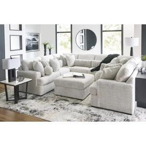 Ashley Furniture Cuddle Plush Fabric 10-Piece U-Shaped Sectional Sofa, Arctic