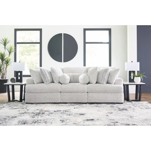 Ashley Furniture Cuddle Plush Fabric 3-Piece Sofa, Arctic