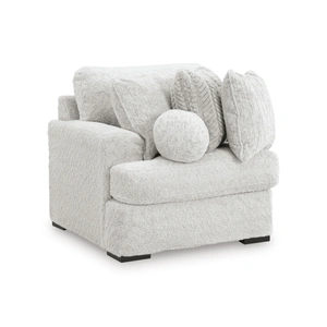 Ashley Furniture Cuddle Plush Fabric 3-Piece Sectional Sofa w/Left Chaise, Arctic