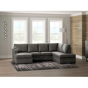 Ashley Furniture Lofton-Pike Faux Leather U-Shaped 2-Piece Sectional w/Left Arm Chaise Facing, Shadow