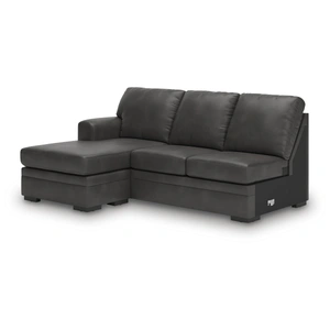 Ashley Furniture Lofton-Pike Faux Leather U-Shaped 2-Piece Sectional Sofa w/Righ Arm Chaise Facing, Shadow