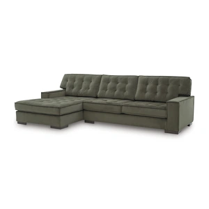 Ashley Furniture Caspian-Town 2-Piece Fabric L-Shaped Sectional Sofa w/Left Arm Chaise Facing, Olive