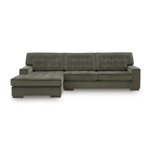 Ashley Furniture Caspian-Town 2-Piece Fabric L-Shaped Sectional Sofa w/Left Arm Chaise Facing, Olive