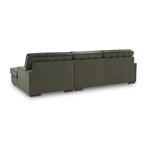 Ashley Furniture Caspian-Town 2-Piece Fabric L-Shaped Sectional Sofa w/Right Arm Chaise Facing, Olive