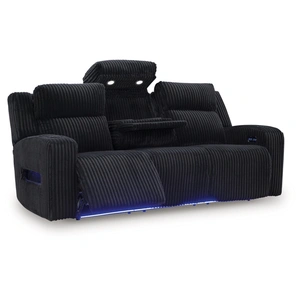 Ashley Furniture Forest Lake Polyester Power Reclining Sofa w/Adjustable Headrests