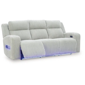 Ashley Furniture Forest Lake Polyester Power Reclining Sofa w/Adjustable Headrests
