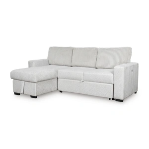 Ashley Furniture Wohlen Fabric 2-Piece Sectional w/Pop Up Sleeper & Chaise, Alloy