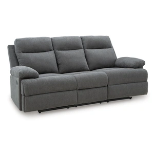 Ashley Furniture Side-Swipe Polyester Reclining Sofa w/Drop Down Table