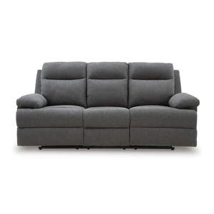 Ashley Furniture Side-Swipe Polyester Reclining Sofa w/Drop Down Table