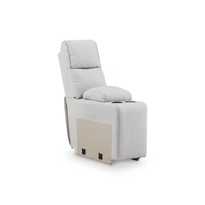 Ashley Furniture Social Pointe 3-Piece Polyester Modular Power Reclining Loveseat w/Console, Pearl/Ash