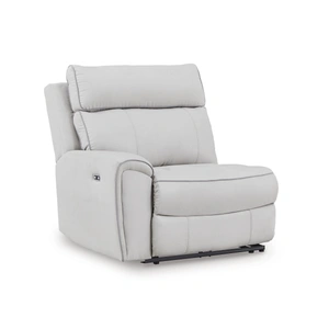 Ashley Furniture Social Pointe 3-Piece Polyester Modular Power Reclining Sofa, Pearl/Ash