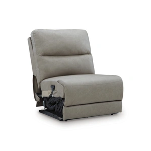 Ashley Furniture Narwhal Place 5-Piece L-Shaped Faux Leather Power Reclining Sectional, Pebble