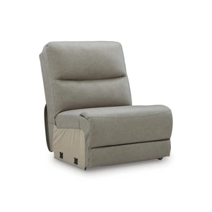 Ashley Furniture Narwhal Place 3-Piece Faux Leather Modular Power Reclining Sofa, Pebble