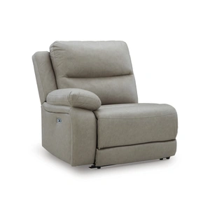 Ashley Furniture Narwhal Place 5-Piece L-Shaped Faux Leather Power Reclining Sectional, Pebble