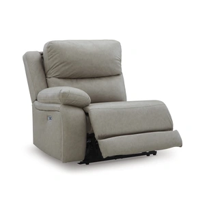 Ashley Furniture Narwhal Place 3-Piece Faux Leather Modular Power Reclining Sofa, Pebble