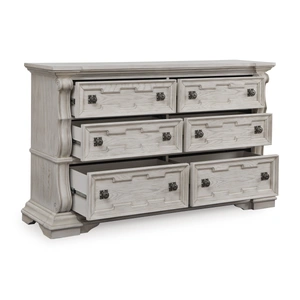 Ashley Furniture Bruchandi MDF/Wood Veneer Dresser w/6 Drawers, Antique White