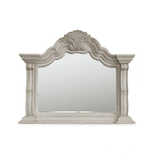 Ashley Furniture Bruchandi Wood/Glass Bedroom Mirror, Antique White