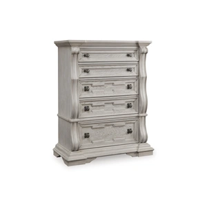 Ashley Furniture Bruchandi MDF/Wood Veneer Chest w/5 Drawers, Antique White