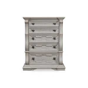 Ashley Furniture Bruchandi MDF/Wood Veneer Chest w/5 Drawers, Antique White