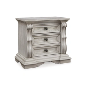 Ashley Furniture Bruchandi MDF/Wood Veneer Nightstand w/3 Drawers, Antique White