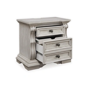 Ashley Furniture Bruchandi MDF/Wood Veneer Nightstand w/3 Drawers, Antique White
