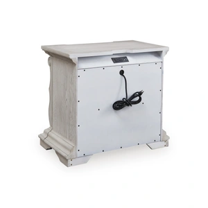 Ashley Furniture Bruchandi MDF/Wood Veneer Nightstand w/3 Drawers, Antique White