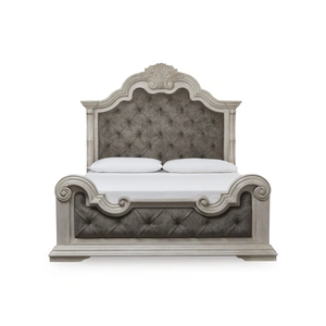 Ashley Furniture Bruchandi Fabric/MDF/Wood Veneer Bedroom Set, Antique White