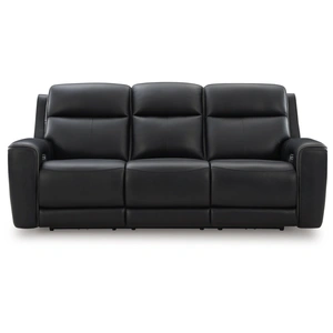 Ashley Furniture 5Z-Comfort Leather/PVC Power Reclining Sofa w/Adjustable Headrests