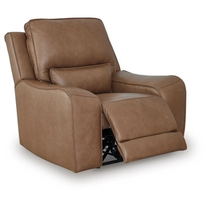 Ashley Furniture DeepWakes Leather/PVC Power Recliner w/Adjustable Headrest, Caramel