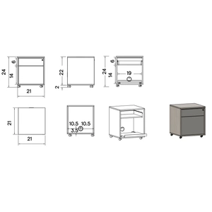 NARBUTAS Motion Executive Desk w/Pedestal (Customized)