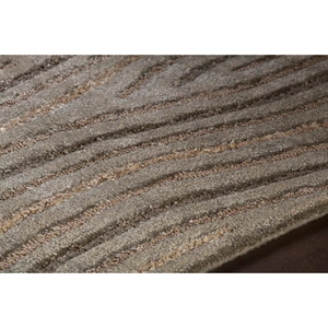 Chandra Penelope Wool/Polyester Rectangular Handmade Rug, Brown/Grey