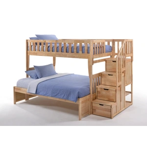 Night & Day Furniture Peppermint Wood Bunk Bed, Twin/Full Size