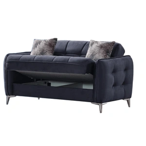 Casamode Perla Microsuede Convertible Storage Loveseat