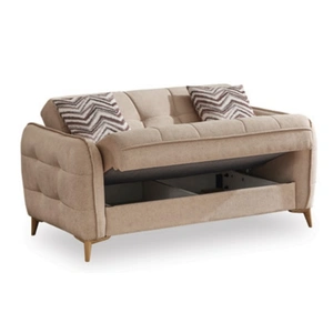 Casamode Perla Microsuede Convertible Storage Loveseat