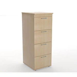 NARBUTAS Optima Office Lockable Filing Cabinet w/4 Foil Wrapped Drawers