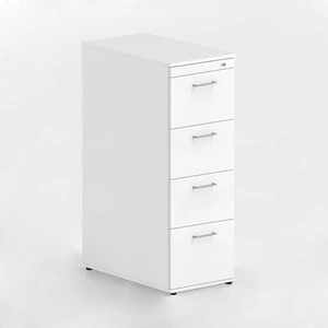 NARBUTAS Optima Office Lockable Filing Cabinet w/4 Foil Wrapped Drawers