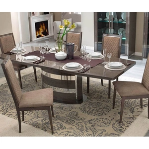 Camelgroup, Italy Platinum Dining Table w/18-inch Extension, Silver Birch
