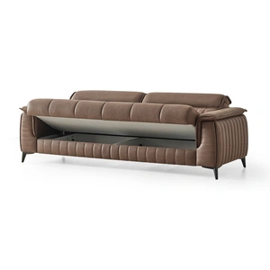 Empire Furniture, USA Princeton Chenille Convertible Storage Sofa, Brown