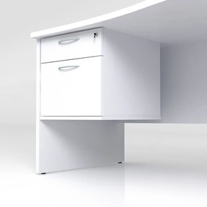 NARBUTAS Optima Lockable Fixed Pedestal w/2 Foil Wrapped Drawers