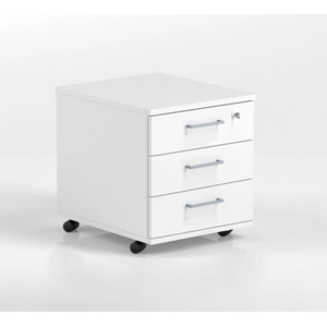 NARBUTAS Optima Office Lockable Mobile Pedestal w/3 Foil Wrapped Drawers