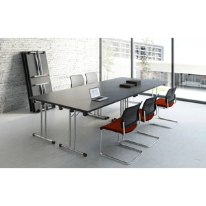 MDD Office Furniture Easy Meeting Table for 6 Persons w/Chrome Folding Base