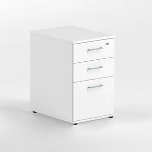 NARBUTAS Optima Office Lockable High Desk Pedestal w/3 Metal Sided Drawers
