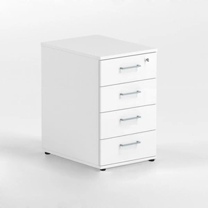 NARBUTAS Optima Office Lockable High Desk Pedestal w/4 Metal Sided Drawers