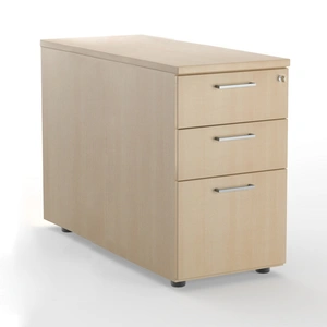 NARBUTAS Optima Office Lockable High Desk Pedestal w/3 Metal Sided Drawers