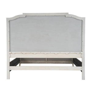 Universal Furniture Coalesce Fabric/Wood Panel Bed in Asbury Oyster/Rolling Fog